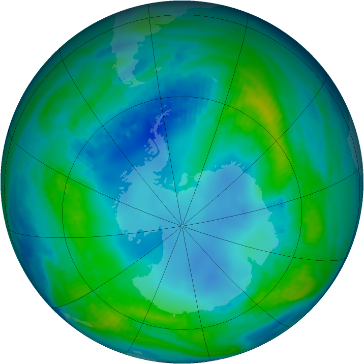 Antarctic ozone map for 12 May 1988